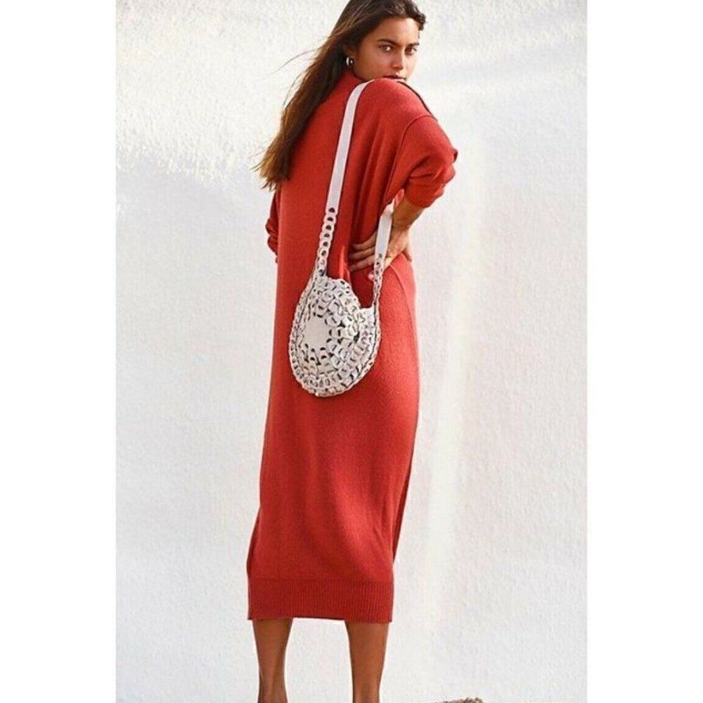 NEW FREE PEOPLE Sz XS LA BOHEME SWEATER DRESS MIDI